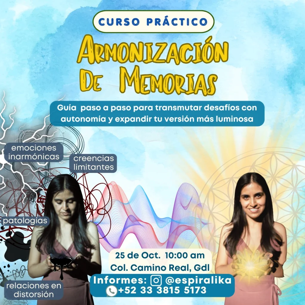 Original poster for Armonización de Memorias, a practical course on 25 October