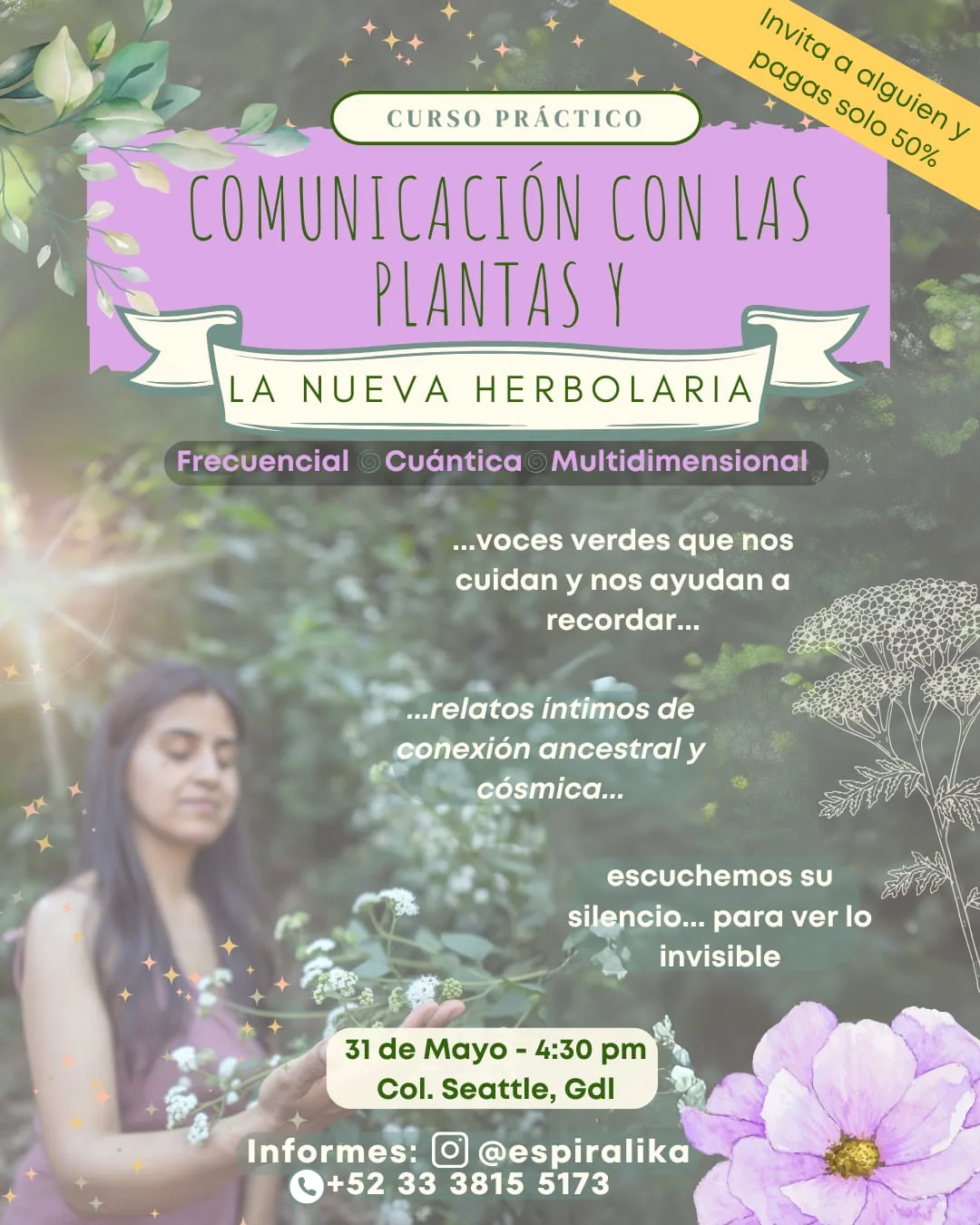 Original poster for the practical plant communication course on 31 May